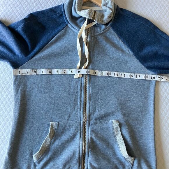 SONOMA Blue Color Block Cowl Neck Sweatshirt Size M - Picture 8 of 9